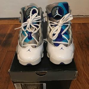 Jordan 6 Rings | Kids size 5 | Wt/Grey/Purple/Blue